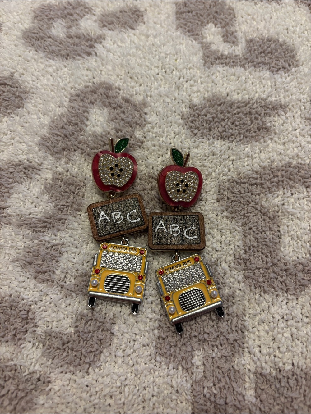 Baublebar teacher School bus earrings